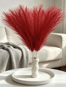 10 piezas/20 piezas Plástico Rattan artificial, Decoración bohemia Rattan, Relleno de jarrón para el hogar moderno Plantas artificiales, Decoración de boda, Decoración de jardín, Decoración de primavera, Decoración de habitación - Rojo - Ver 4