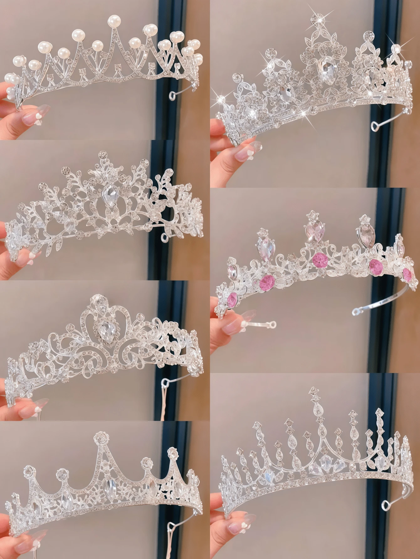 Elegant GCGIGUI Alloy Princess Crown, Suitable For Women's Wedding, Party, And Performance Hair Accessories - Silver - View 1