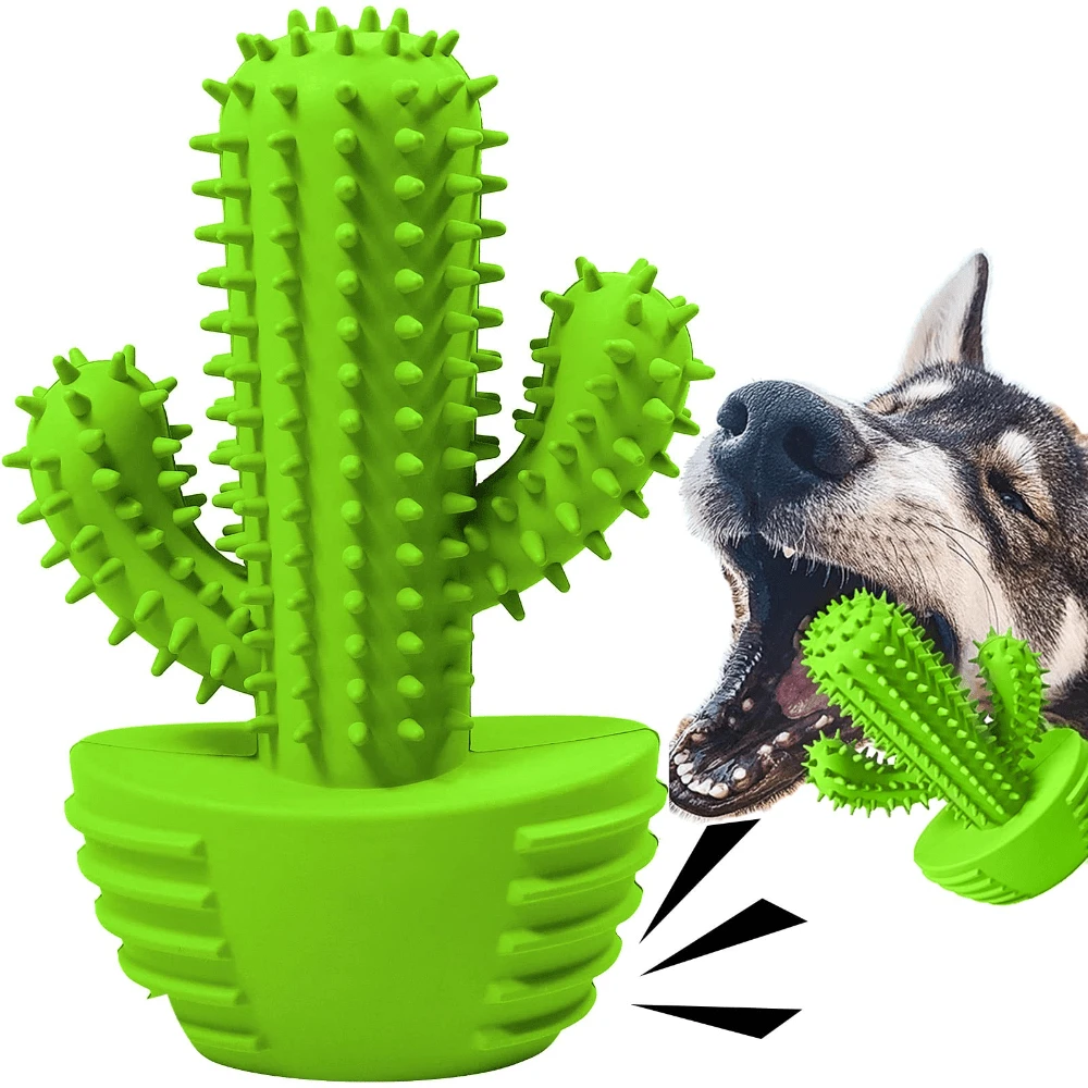 Dog Chew Toys Dog Toothbrush Stick Teeth Cleaning Brush Dental For Medium Large Dog, Puppy Christmas Easter Birthday Gifts, Outdoor Squeaky Toys For Aggressive Chewers Interactive Tough Toys - Grassgreen - Xem 1