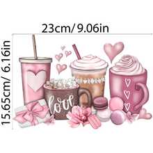 Pegatinas termoadhesivas lavables en forma de corazón rosa para el Día de San Valentín, pegatinas para prensa de calor, impresiones de transferencia térmica y películas de transferencia térmica, adecuadas para ropa, camisetas, mascarillas, jeans y mochilas personalizadas. - Negro - Ver 8