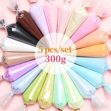 5pcs/Set Krim Gel, 300g Krim Gel Warna Morandi/Macaron/Dopamine untuk Kerajinan DIY, Cocok untuk Casing Ponsel DIY, Perhiasan, Kerajinan Tangan, Aksesoris Rambut, Cincin, Proyek Buatan Tangan - lem krim - View 1