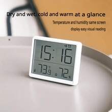 SOKANY 3合1智慧鬧鐘，含溫度與濕度監測、雙顯示、°C/°F 切換、12/24小時格式，磁吸式可附著於冰箱或金屬門，CR2032電池供電，長效電池壽命，會議計時完美工具 - 彩色 - 查看 4