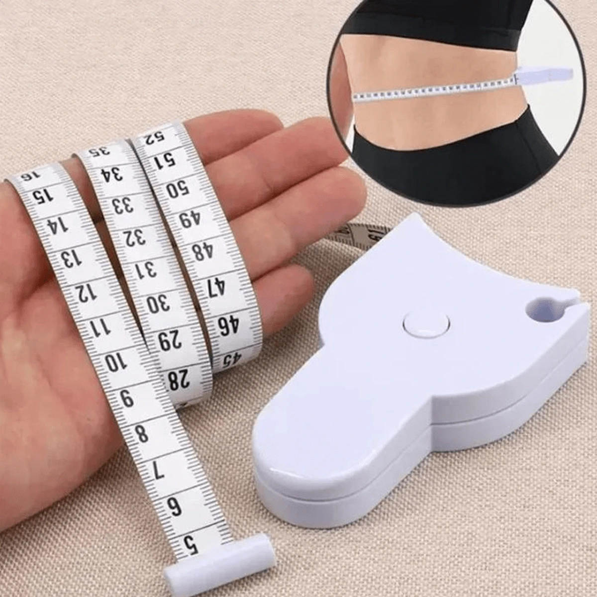 Thước dây mềm 150cm/60 inch, dụng cụ đo cơ thể, thước may, thước đo thợ may hệ mét, dụng cụ đo kích thước cơ thể - A - Xem 1