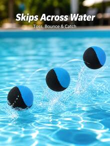 Water Bouncing Ball, Surfing Water Jumping Bouncing Ball For Play, Suitable For Swimming Pool, Beach And Outdoor Activities | Fun Swimming Pool Accessory, Beach Essential - Multicolor - View 3