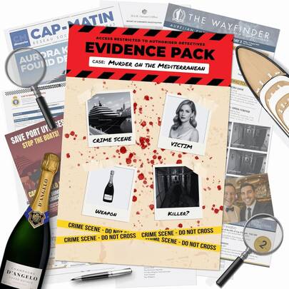 Mystery Game - Cold Case Detective Set And Crime Investigation - Solve Celebrity Cases On Luxury Cruise - Immersive Evidence With Online Clues - Party Game And Gift