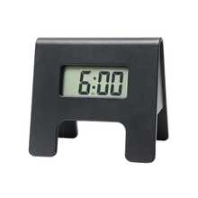 Compact Foldable Digital Clock, Black Minimalist Design, High-Definition Display, Lightweight Portable, Suitable For Desk, Car, Locker And Multiple Scenarios - 彩色 - 查看 10