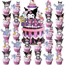 Bộ 25 món trang trí bánh kem chủ đề động vật dễ thương, các loại phụ kiện trang trí bánh cupcake hình nhân vật khác nhau, thích hợp cho trang trí tiệc sinh nhật. - ổ cắm điện hình bánh hoạt hình 2 - Xem 11