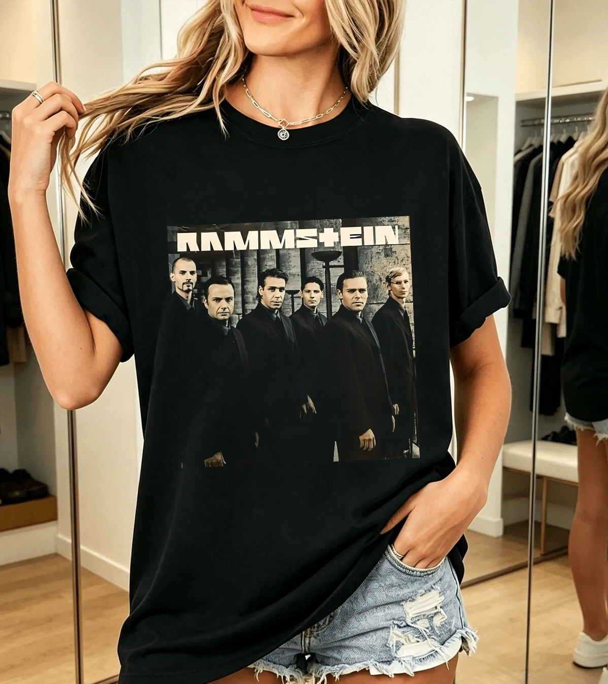 Rammstein 100% Cotton T-Shirt For Fans - Black - View 1