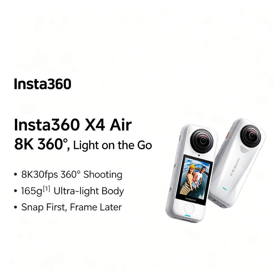 Cámara de acción panorámica Insta360 X4 Air 8K: ligera, portátil, de alta definición, con estabilización de imagen y resistente al agua (paquete estándar). - Ver 1