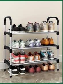 1pc Simple Shoe Rack, Multi-Layer Household Storage Shelf, Multifunctional Practical Storage Rack, Living Room Entrance Bedroom Dorm Accessories, Home Organization And Storage Supplies, Shoes Organizer - Multicolor - View 5