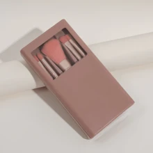 5pcs Customized Mini Makeup Brush Set, Can Customize Name/Text/Logo, Includes Mirror, Portable Eyeshadow Brush Set, Personalized Travel Makeup Brush Set, All-In-One Eye Makeup Brush Set (For Eyeshadow, Blush, Contour, Etc.) - one-size - View 10