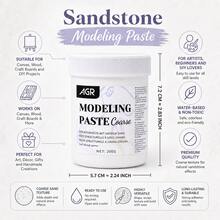 200 g sandstensmodelleringspasta – kraftig texturpasta för 3D-konst, kanvastalning och gör-det-själv-projekt - Ett stycke - Visa 5