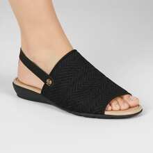 Modare Orthopedic Ultra Comfort Knit Fabric Sandal - màu đen - Xem 4