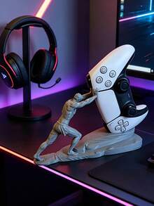 Sisyphus Universal Game Controller Holder | Compatible With PS4/ SS/SWITCH PRO Multi-Platform | Integrated Display/Storage Design | ABS Material Stable And Non-Slip | Desktop Placement | Essential For Gaming Room Decor - Game Controller Stand - View 6