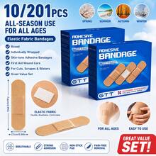 10/201pcs Can Be Used In All Seasons, And Is Suitable For All Ages, Elastic Fabric Bandages, Boxed, Individually Packaged, Skin Color Adhesive Bandages, Suitable For First-Aid Wound Care, Suitable For Cuts, Bruises And Blisters, And Value-For-Money Suits. - Xem 1