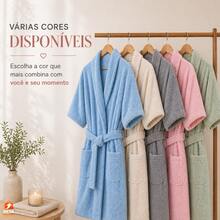 Unisex Plush Flannel Bathrobe – Super Soft And Comfortable, The Perfect Gift. - 藍色 S/M - 查看 5