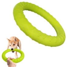 XL Large Indestructible Dog Toys, Dog Chew Toys For Aggressive Chewers,Flying Discs For Medium/Large Breeds. Floating Dog Ring Toys For Throwing, Catching, Grabbing. (12 Inch) - 大號綠色 - 查看 7