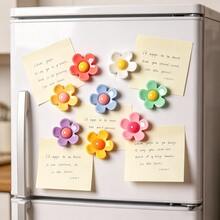 Set de 2 piezas/5 piezas/8 piezas/10 piezas - Imanes de nevera de resina con flores de 5 pétalos, pegatinas florales lindas para nevera, imanes decorativos para cocina, pizarra de oficina, gabinete de almacenamiento, lavavajillas, decoración de cocina, decoración del hogar, regalo del Día de la Madre, regalo de Navidad, regalo del Día de San Valentín - flores - Ver 7