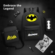 Warner Bros 3pcs WB Backpack Set, Casual Backpack, Fashion Student Backpack With Printed Pattern, Large Capacity Outdoor Backpack, Cute Cartoon Backpack, Suitable For Back To School, Halloween, Christmas Gifts - Multicolor - View 4