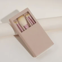 5pcs Customized Mini Makeup Brush Set, Can Customize Name/Text/Logo, Includes Mirror, Portable Eyeshadow Brush Set, Personalized Travel Makeup Brush Set, All-In-One Eye Makeup Brush Set (For Eyeshadow, Blush, Contour, Etc.) - one-size - View 11