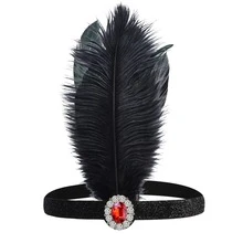 Bộ phụ kiện nữ D EXCEED 2/5/9 món thập niên 1920: Băng đô Art Deco, vòng cổ ngọc trai, tất lưới và quạt ren - Phụ kiện cần thiết cho tiệc tùng, đám cưới, dạ hội - Quà tặng cổ điển cho Ngày của Mẹ/Ngày Nhà giáo - nhiều màu - Xem 19