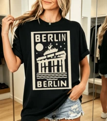 Berlin T-Shirt, 100% Cotton, For Fans - Black - View 6
