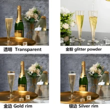 8/20/60个装可重复使用4.5盎司透明塑料香槟杯，防碎材质，适用于派对、婚礼和大型活动，优雅且易于清洗 - 查看 10