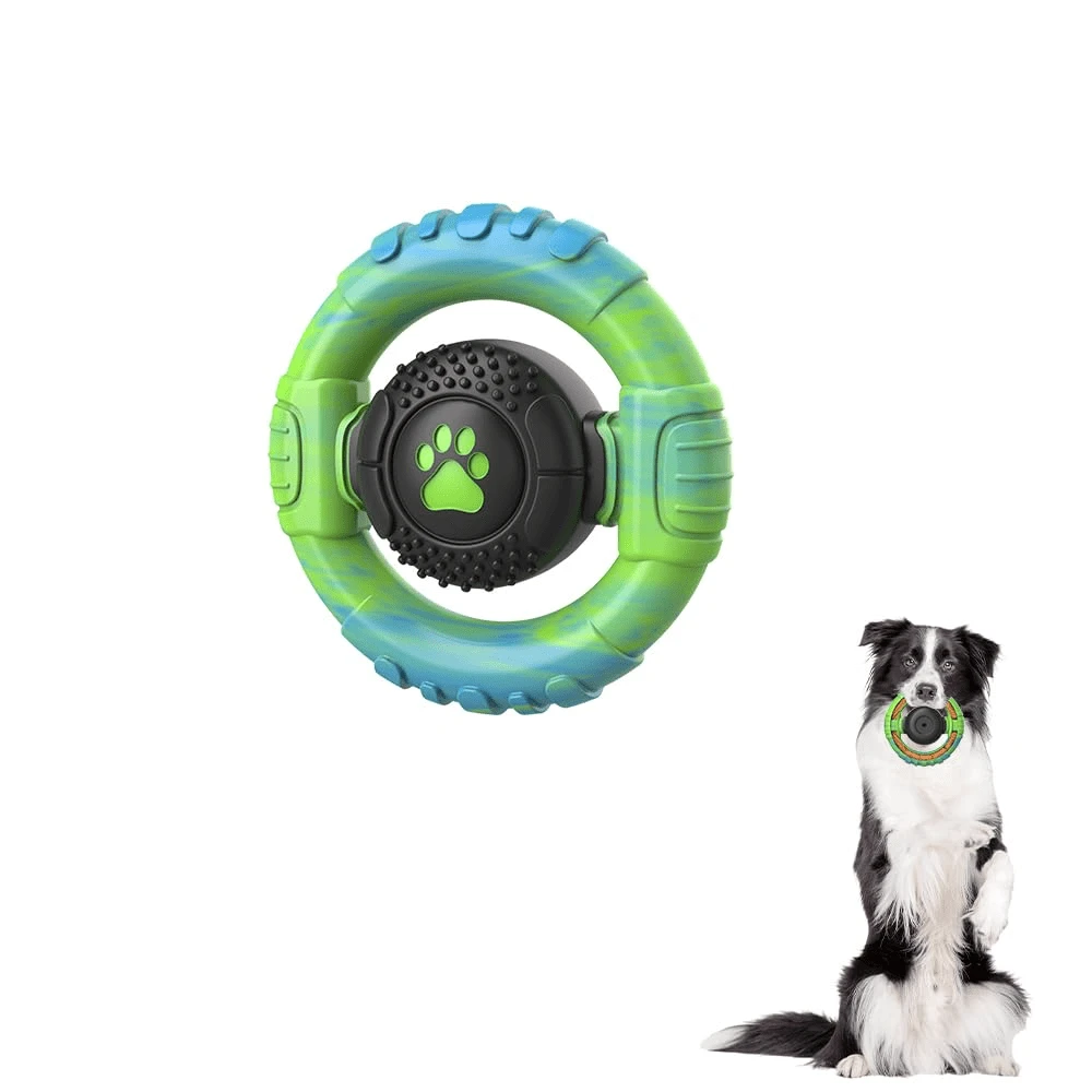 Dog Toys For Aggressive Chewers Large Medium Breed, Indestructible Squeaky Dog Chew Toys, Tough Nylon Rubber Interactive Dog Toys To Keep Them Busy - Màu xanh pha trộn - Xem 1