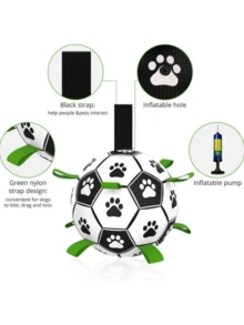 1 Stück/3 Stück Hunde Interaktives Spielzeug Set, strapazierfähiger Fußball und mit Luftpumpe, Haustier Spielzeug Set enthält hunderespezifischen Fußball, bunt, und praktische Luftpumpe. Fußball verfügt über Pfotenabdruck-Design, ist bunt, aus weichem Gummimaterial gefertigt, strapazierfähig und verschleißfest, geeignet für interaktives Training von mittelgroßen und großen Hunden, verbraucht effektiv die Energie des Haustiers, großartig zur Linderung von Langeweile - Verschiedenfarbig - Übersicht 10