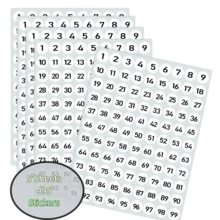1-99黑色数字白色圆圈贴纸，适用于剪贴簿、标签和DIY手工制作 - 5張裝 - 查看 7