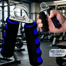 1pc Random Color Solid Foam Grip Strengthener - Non-Slip Fingerprint Handle, Office & Gym Stress Relief Toy, Hand Exerciser, Muscle Strengthening, Grip Improvement, Anxiety Relief - Unisex Home Fitness Gift - Multicolor - View 2