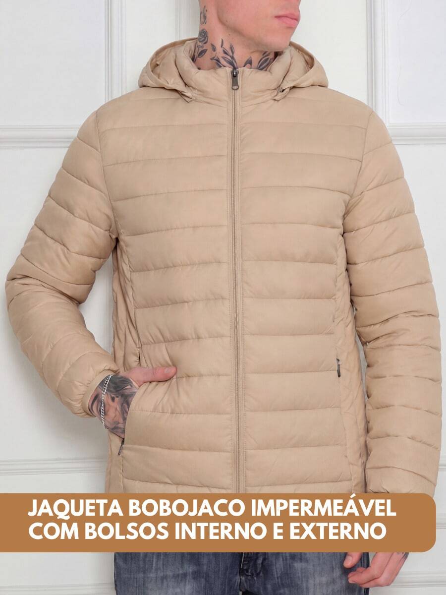 Men's Gominho Jacket, Coat, Blouse For Intense Cold, Nylon, Puffer Jacket - 米色 - 查看 1