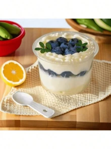 20pcs Reusable Round Pudding Cup Set, Includes Cups, Cups With Spoon Lids, Reusable Party Cups, Cups With Spoon Lids, Novelty Mugs, Transparent Mousse Cake Boxes, Yogurt Cups, Reusable Party Cups - Multicolor - View 6