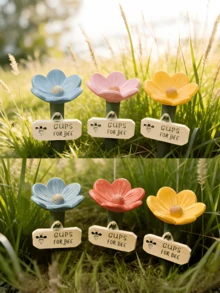 1/5pcs Multicolor Flower Shaped Bee Feeder, Outdoor Hanging Watering Station, Beekeeping Feeding Tray, Garden Decor, Reusable Bee, Butterfly & Hummingbird Waterer, Decorative Ornament, Garden Decor, Gardening Landscape, Gardening, Gardening Ornament - Multiple Styles - View 9