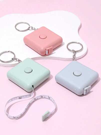 Retractable Mini Tape Measure Keychain, Suitable For Body Measurement, Sewing And DIY - Dual Scale, Essential For Apartment And Back To School, 1.5M, Great For Daily Use And Birthday Party - Random Color