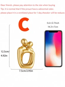 这款金色抽象情侣雕像创意十足，时尚雅致，是家居装饰的完美之选。它可以作为桌面摆件，也可以作为礼物送给同学、朋友、家人或作为生日礼物。它还是周年纪念日、情人节或婚礼的理想之选，更能为任何家居空间增添一份精致优雅。 - 金色 - 查看 11