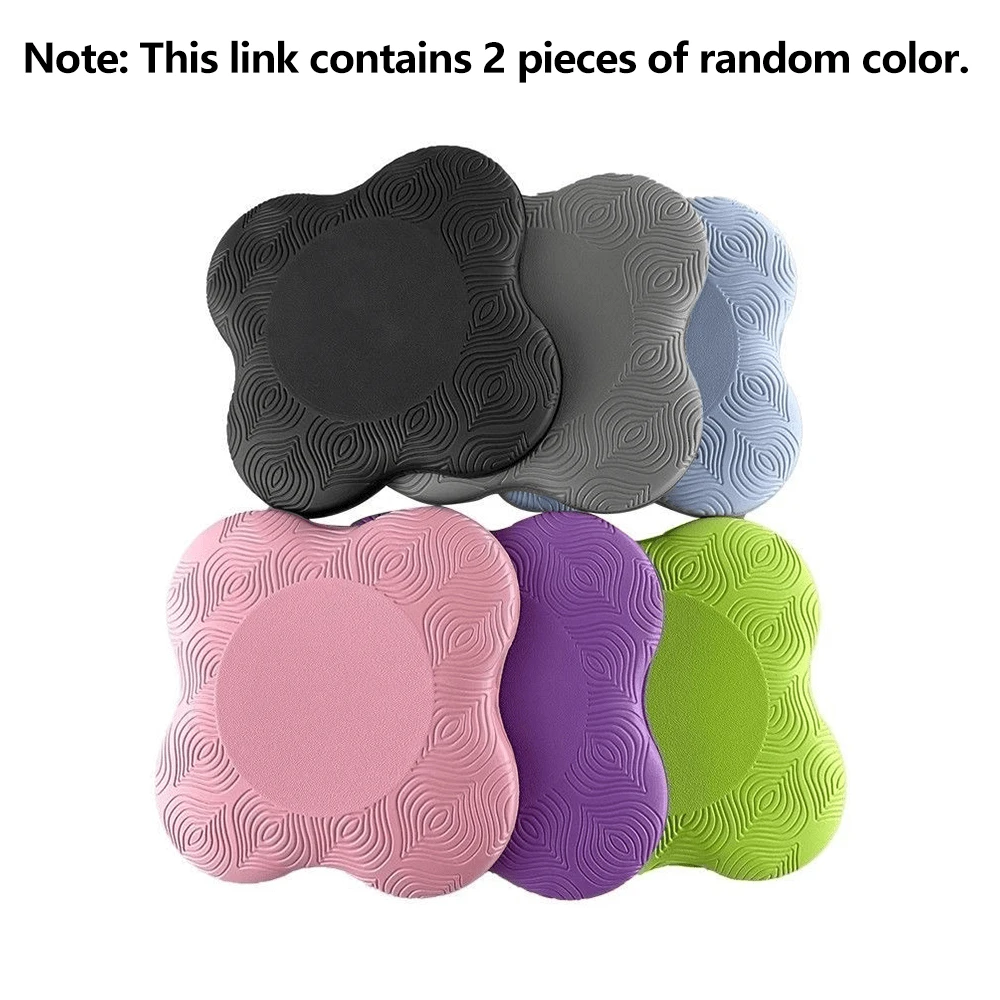 2pcs Random Color Silicone Yoga Mat, Non-Slip Cushion Support Pad, Lightweight Knee Support, Suitable For Yoga, Pilates And Ground Exercises, Reusable Sports Accessory - Yoga Kneeling Mat - View 1