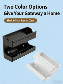 2/1pc Universal Smart Gateway Wall Mount Bracket, No-Drill Adhesive Backing Non-Destructive Reusable Bracket, ABS Material With Cable Management Function Storage Shelf, Suitable For Router, Modem, Speaker And Small Items, Space-Saving, Applicable For Home Living Room Bedroom Office - Multicolor - View 7
