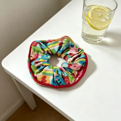 Söta Dopamine Spiral Scrunchies, Färgglada Tyg Spiral Hårband Med Blommigt Tryck, Mångsidiga Håraccessoarer För Vardagsbruk, Vår/Sommar
