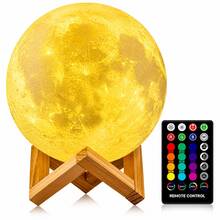 LED Moon Night Light 16 Colors With Touch Control - Multicolor - View 3