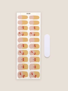 半固化凝胶美甲贴，20片装，持久耐用，沙龙级品质，易于粘贴和卸除，需配合UV灯使用 - 彩色 - 查看 3