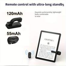 Remote Control Page Turner Compatible With Kindle Paperwhite Oasis Scribe EReaders Elipas Libra Clara, Page Turner Clicker For IPad Tablets Reading Novels Taking, Phone Camera Video Record Remote Triggers - Multicolor CH19 - View 10