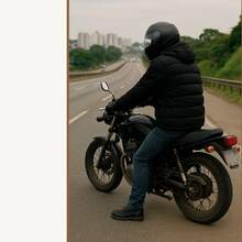 Men's Gominho Jacket, Coat, Blouse For Intense Cold, Nylon, Puffer Jacket - 軍綠色 - 查看 6