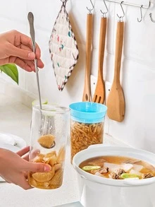 1pc Long Handle Spoon, 25cm Stainless Steel Stirring Spoon For Home - Silver - View 5