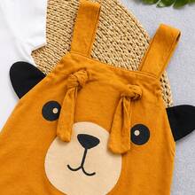 Baby Boy Romper Set Overalls Little Boy Style Teddy Bear Fashion Outing 3 To 6 Months - 鏽棕色 - 查看 5