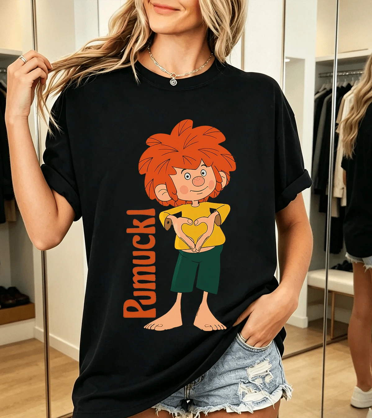 P-Pumuckl T-Shirt, 100% Cotton - Black - View 1