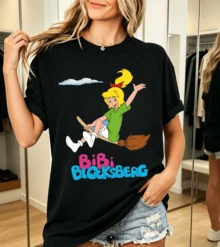 B-Bibi Blocksberg 100% Cotton T-Shirt For Fans - Black - View 6