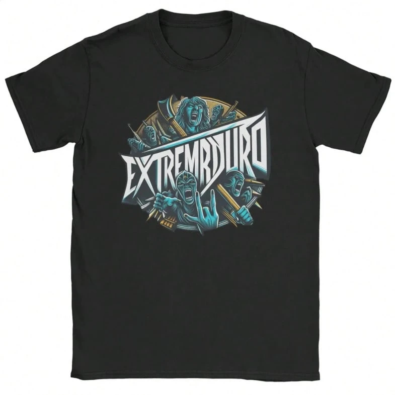 Unisex Adult T-ShirtConcierto Extremoduro Rock T-Shirt Cute Anime Crew Neck, Suitable All Seasons, Outdoor Leisure, Unisex, Classic Fit, Soft And Comfortable, Suitable Casual Sports, Collectible T-Shirt.Soft Cotton, Casual Daily Wear,Lightweight, Breathable Fabric,Cute , Perfect For Vacation,Blusas Para Mujer,Playeras De Mujer - Đen 7 - Xem 1