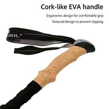 Bâtons de randonnée ultra-légers réglables, bâtons de marche antidérapants avec poignée ergonomique, bâtons de marche en aluminium légers pour hommes et femmes, idéaux pour le camping, le trekking et les sentiers de montagne - Noir - Voir 6