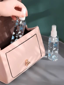 Blue Shell & Starfish Theme Refillable Spray Bottle - Reusable And Portable Spray Bottle/Travel Essential/Suitable For Essential Oils, Perfumes And Lotions/Ideal For Hair Salons, Kitchens, Bathrooms And Gardens/Suitable For Travel And Business Use (Pattern Placement May Vary) - Multicolor - View 4